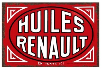 Renault huile metalen bord