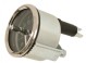 Inbouw klok, analoog. 12V 60 mm. zijkant