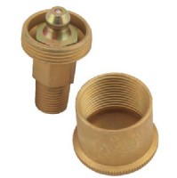 Brass grease nippel with hidden grease fitting
