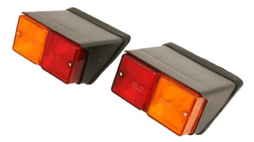 Set LED rear lights for flat top Ford fenders