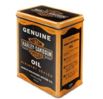 Harley Davidson Genuine, metalen voorraadblik