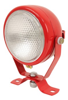 Universele ploeglamp werklamp met mat glas rood