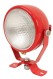Universele ploeglamp werklamp met mat glas rood