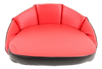 H6894 Universeel zitkussen overtrek rood met zwart  front