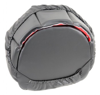 H6894 Universeel zitkussen overtrek rood met zwart  onder