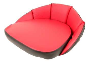 H6894 Universeel zitkussen overtrek rood met zwart