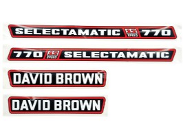 Decalset Bonnet, David Brown 770 select., (black, red & white)