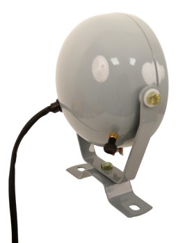 Ploeglamp of werktuiglamp grijs achterkant