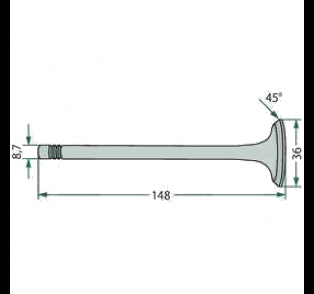 Intake valve Mc.Cormick D-serie Histoparts