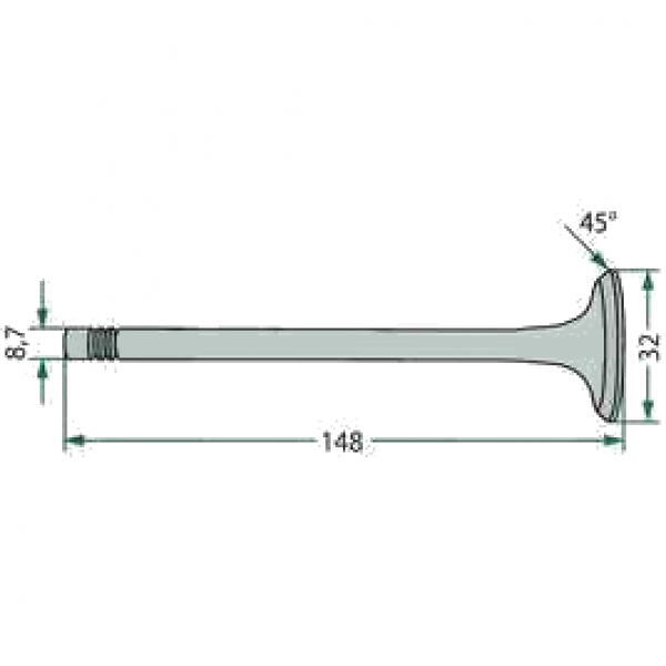 Exhaust valve Mc.Cormick D-serie Histoparts