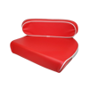 zitkussenset rood met Witte bies voor David Brown