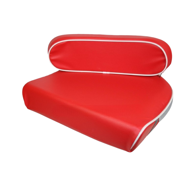 zitkussenset rood met Witte bies voor David Brown
