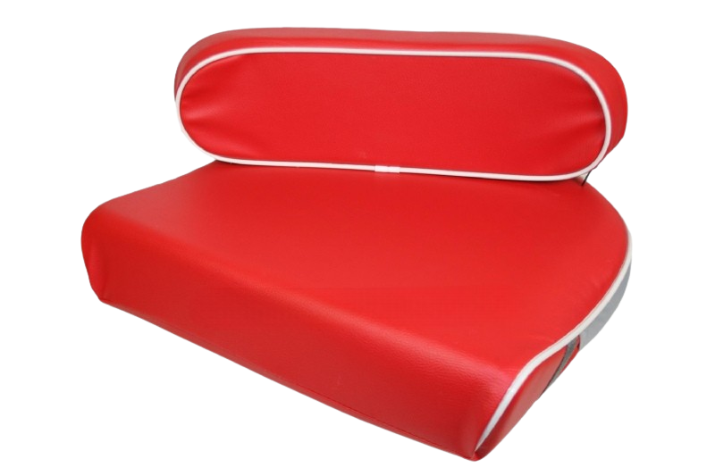 zitkussenset rood met Witte bies voor David Brown
