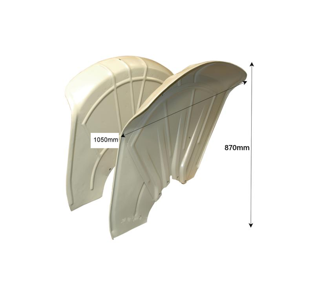 Mudguard set for David Brown. 880, 885, 990, 995 & 996 Selectamatic Histoparts