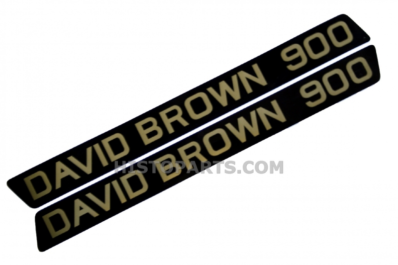 Motorkap stikkerset David Brown 900 ( zwart met goud)
