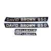 Motorkap stikkerset David Brown 850 Implematic ( zwart met goud)