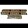 Motorkap stikkerset David Brown 950 Implematic ( zwart met goud)