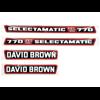 Decalset Bonnet, David Brown 770 select., (black, red & white)
