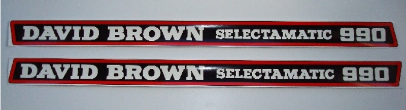 Decalset Bonnet, David Brown 990 Selectamatic