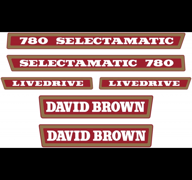 Decalset Bonnet, David Brown 780 Selectamatic