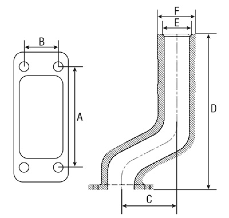 Exhaust stack International  553, 624, 654, 724, 824. Histoparts