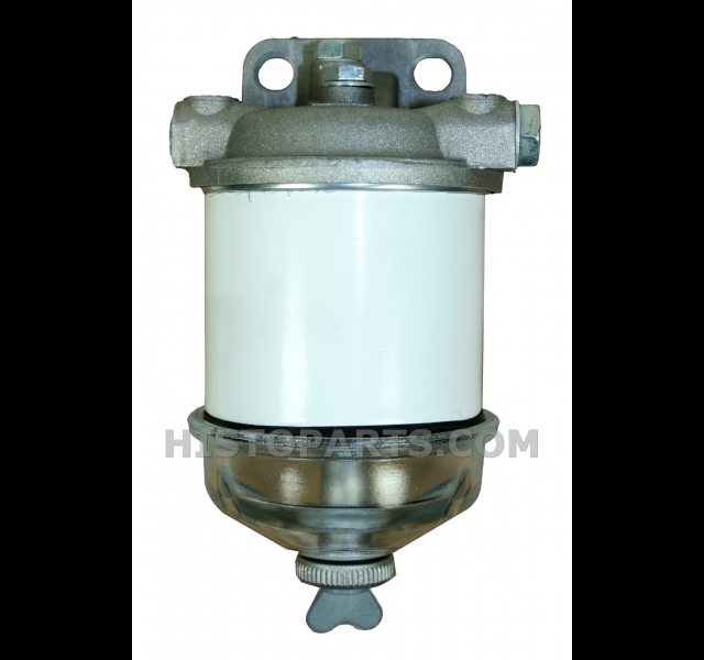 Fuel filter housing with glass bottom