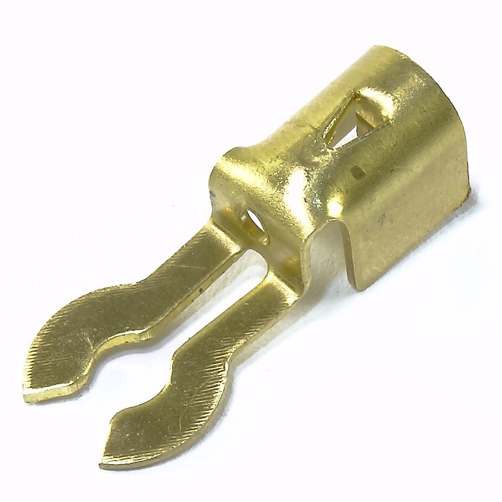Brass sparkplug terminal, Forked
