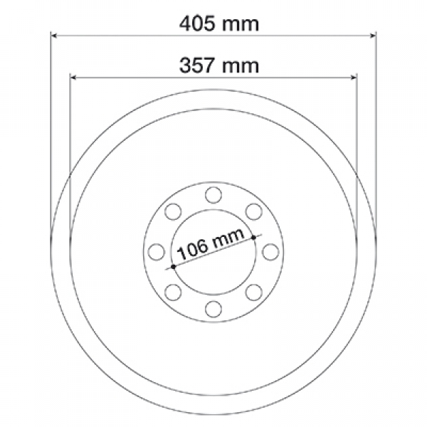 Brake drum, Ford 2000 and up Histoparts