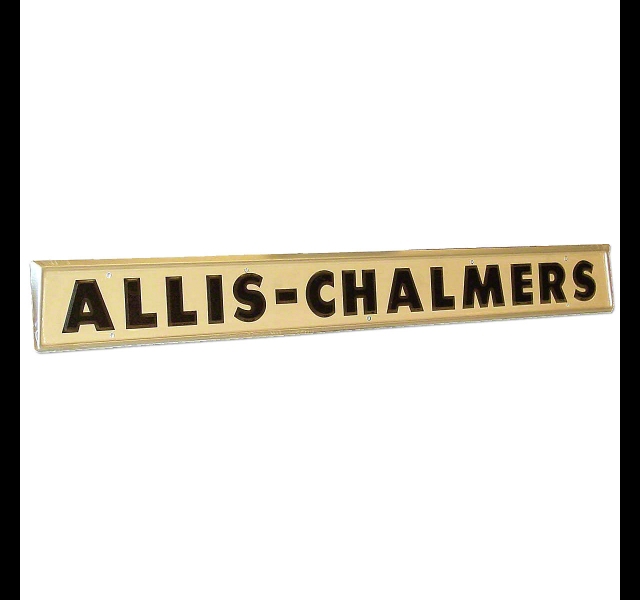 Bonnet side emblem Allis Chalmers