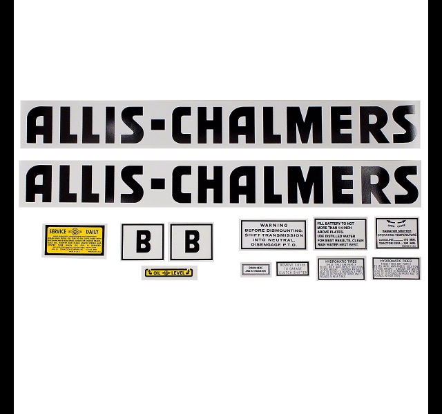 Decalset Allis Chalmers B