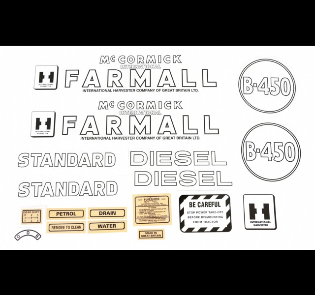 Stikkerset Farmall B-450