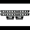 Bonnet decal set International 766