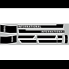 Motorkap stikkerset International 1066 (Black Stripe)