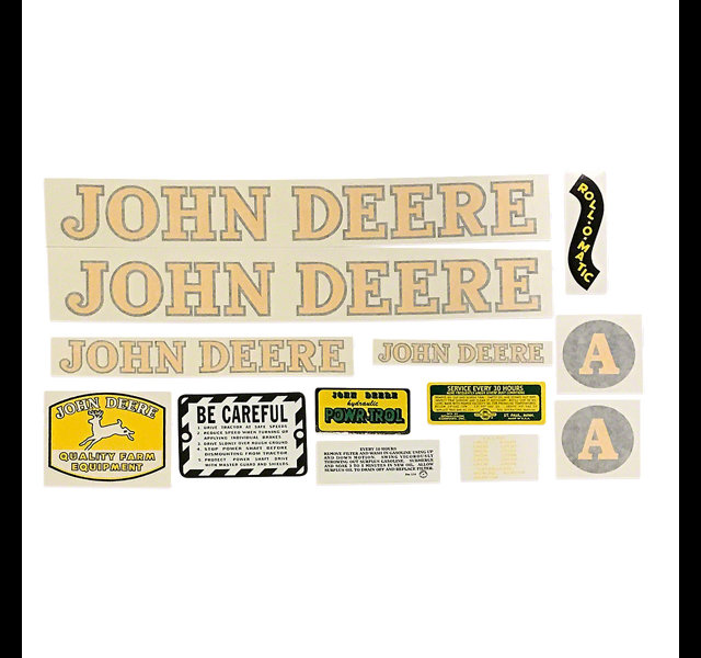 Decalset John Deere A, 1940-52