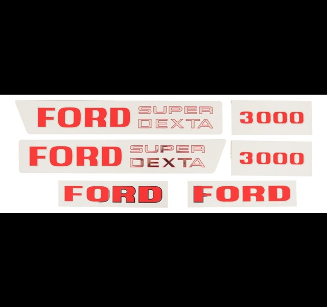 Bonnet decalset Ford 3000 Super Dexta