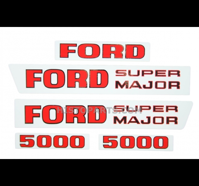 Bonnet decalset Ford 5000 Super Major