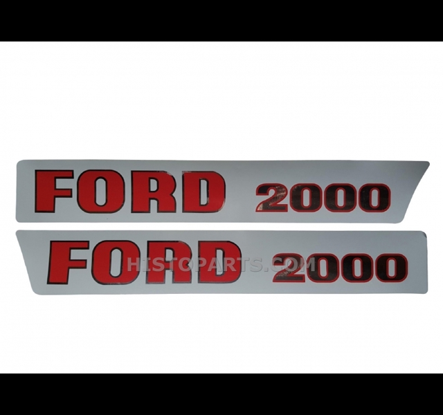 Motorkap stikkerset Ford 2000 (tot 1968)