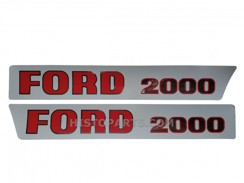 Motorkap stikkerset Ford 2000 (tot 1968)