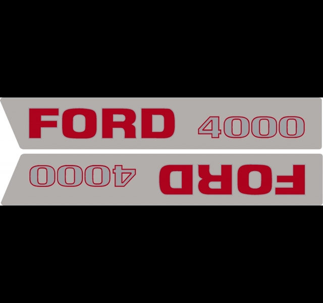 Bonnet decal set Ford 4000 (up to 1968)