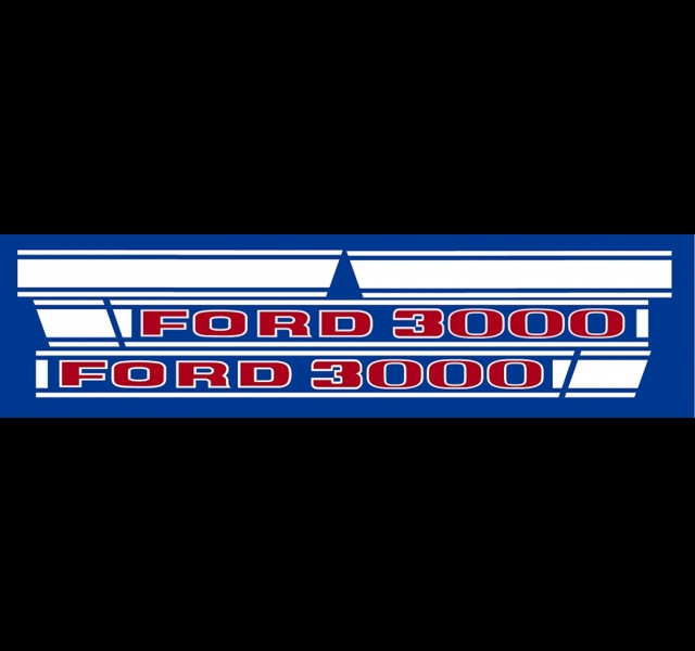 Bonnet decal set Ford 3000 (from 1968)