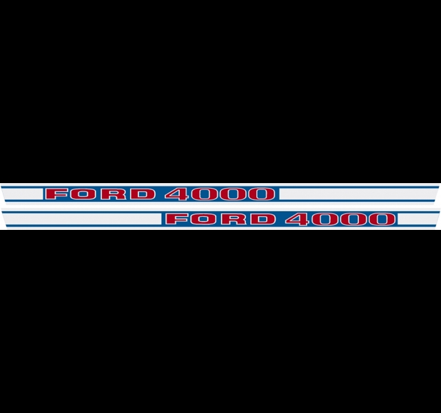 Bonnet decal set Ford 4000 (from 1968)