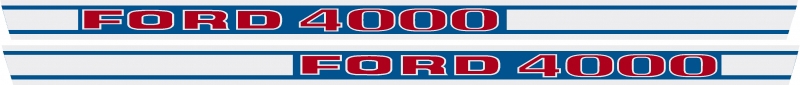 Motorkap stikkerset Ford 4000 (Na 1968)