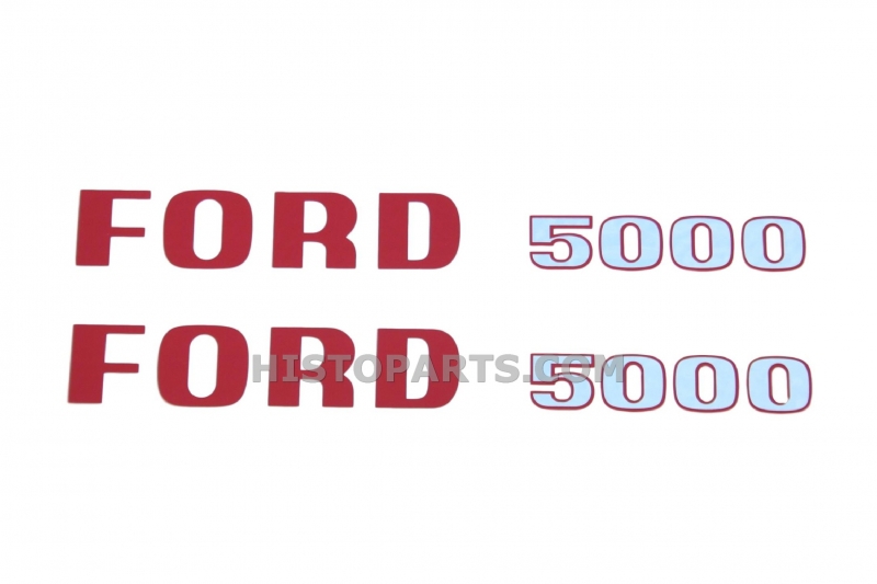 Bonnet decal set Ford 5000 (up to 1968)