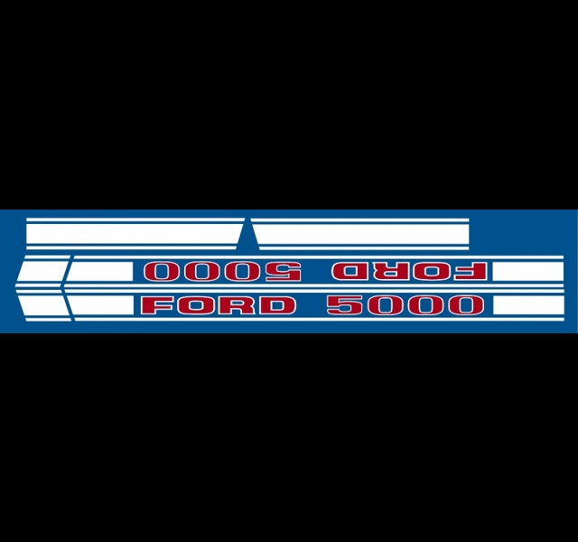 Bonnet decal set Ford 5000 (from 1968)