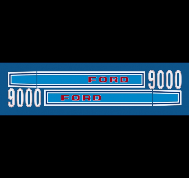 Bonnet decalset Ford 9000