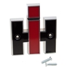 IH Chromen embleem 91 x 102 mm