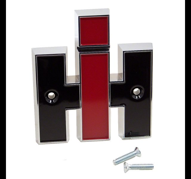 IH Chromen embleem 91 x 102 mm