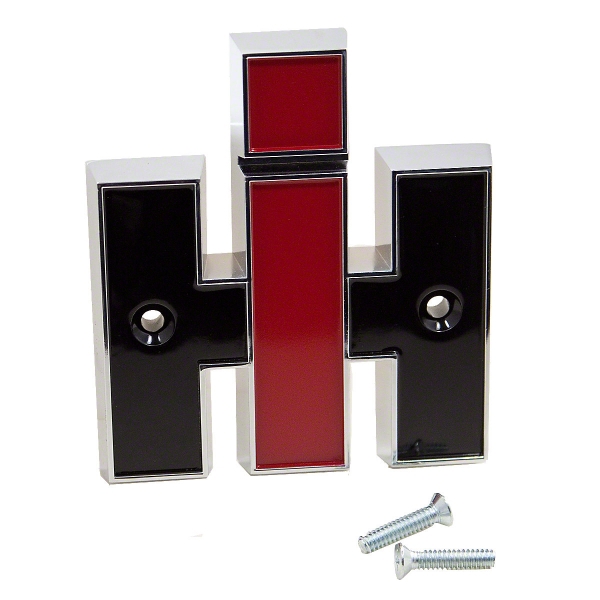 IH Chromen embleem 91 x 102 mm