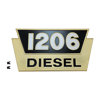 Bonnet side emblem "1206 Diesel"