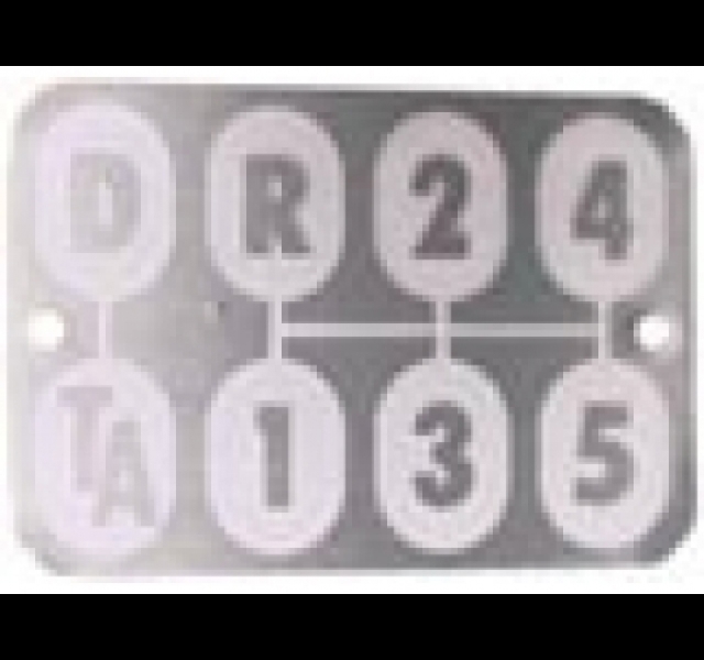 Transmission shift pattern plate IHC 504 & 514 etc